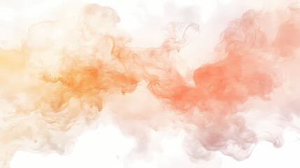 Fototapeta premium Colorful abstract smoke art swirls across a white background. Generative AI