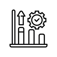 project analysis line icon. vector icon for your website, mobile, presentation, and logo design.