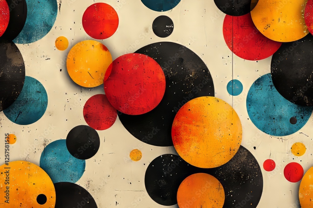 Poster a collection of cheerful colorful line doodles in a seamless design. creative minimalist art backgro