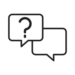 ask icon line vector design in trendy style