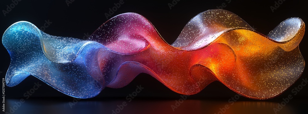 Poster a 3d line incorporating a modern abstract design element, with a 3d rendering of a futuristic liquid