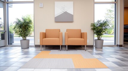 Modern Waiting Area with Comfortable Chairs