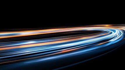 Fast-moving light rays and stripes against a dark backdrop, creating an abstract speed line effect