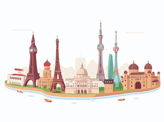 Fototapeta premium Artistic Transformations of World Landmarks