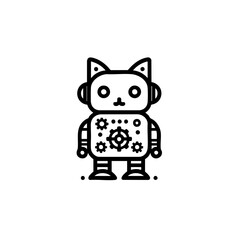 Futuristic animal robot vector illustration with a sleek and modern design. Perfect for sci-fi projects, branding, merchandise, and digital art.