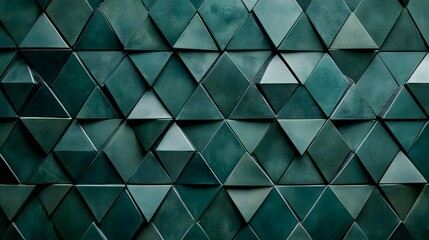 Abstract Teal Geometric Triangle Pattern Modern Architectural 3D Wall Texture