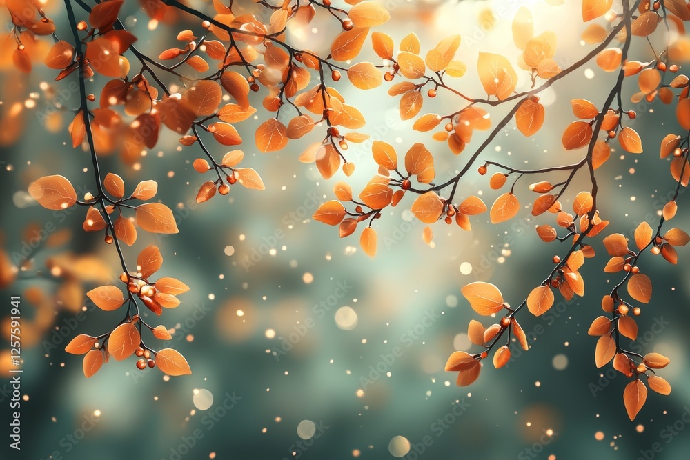 Poster bokeh lights diffuse through a gradient background, shifting softly from yellow to green