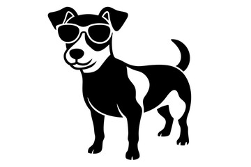Cool Dog with Sunglasses Vector Illustration – SVG, PNG, EPS, AI, PSD Files for Print & Merch