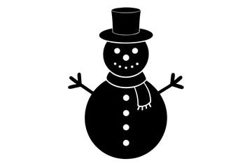 Snowman with Hat Vector – Download SVG, PNG, EPS, AI, PSD Files for Winter Designs