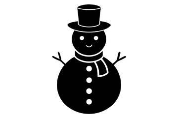 Snowman with Hat Vector – Download SVG, PNG, EPS, AI, PSD Files for Winter Designs