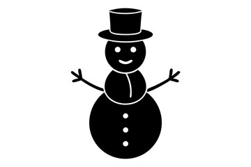 Snowman with Hat Vector – Download SVG, PNG, EPS, AI, PSD Files for Winter Designs