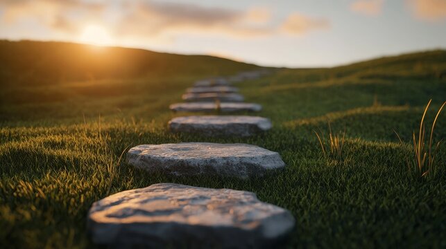 A way forward to a luminous, secure future, with waypoints signifying major life happenings