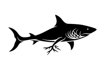 Shark Vector Illustration  Silhouette, SVG, PNG, EPS, and AI Files for T-Shirts and Prints