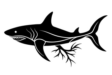 Shark Vector Illustration  Silhouette, SVG, PNG, EPS, and AI Files for T-Shirts and Prints