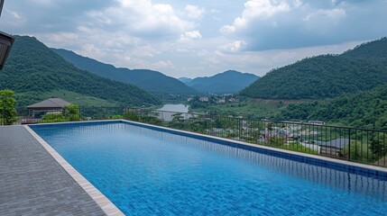 Mountain View Infinity Pool Relaxation