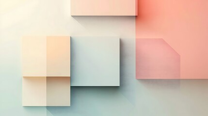 Fototapeta premium Abstract Pastel Cubes Geometric Design Composition