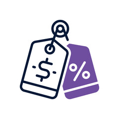 price tag dual tone icon. vector icon for your website, mobile, presentation, and logo design.