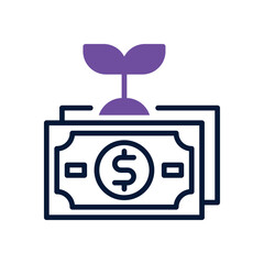 profit growth dual tone icon. vector icon for your website, mobile, presentation, and logo design.