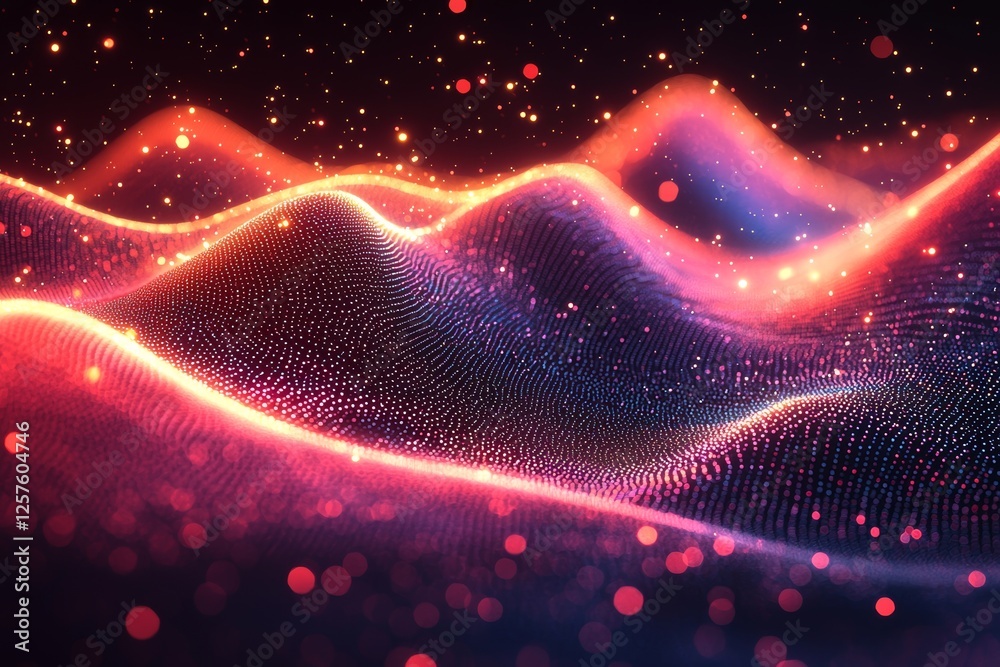 Poster a banner showcasing a digital graphic abstract background with elements of technological processes, 