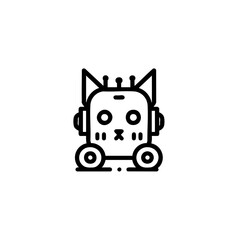 Futuristic animal robot vector illustration with a sleek and modern design. Perfect for sci-fi projects, branding, merchandise, and digital art.