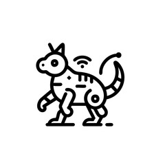 Futuristic animal robot vector illustration with a sleek and modern design. Perfect for sci-fi projects, branding, merchandise, and digital art.