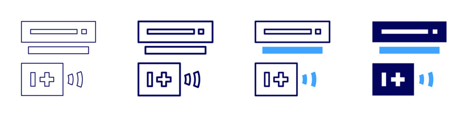 Smart home integration icon in 4 different styles. Thin Line, Line, Bold Line, Duotone. Duotone style. Editable stroke