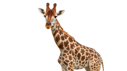 a giraffe isolated on transparent and white background