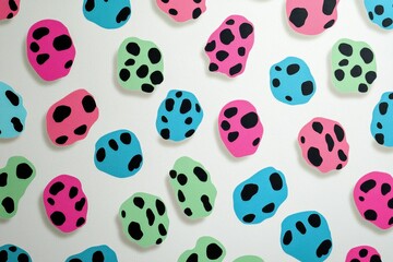 Colorful abstract blob pattern on textured background