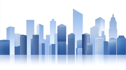 Fototapeta premium A captivating abstract cityscape featuring futuristic skyscrapers in pastel tones, showcasing innovation and urban progression