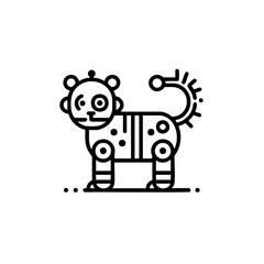 Futuristic animal robot vector illustration with a sleek and modern design. Perfect for sci-fi projects, branding, merchandise, and digital art.
