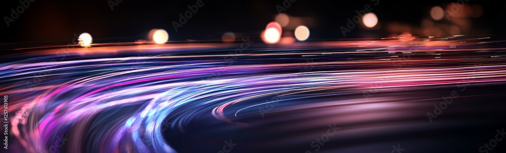 Poster neon rays form the core of a modern abstract background png. the artwork adopts a technological and 