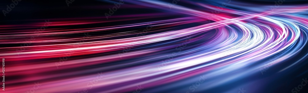 Poster neon rays set against a modern abstract background in a png format. the design embodies a technologi