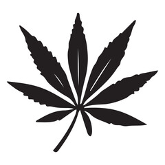 Marijuana Leaf Silhouette Vector for Medical and Recreational Use