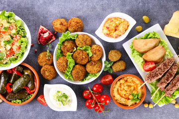 Assortment of Lebanese Food