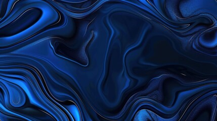 Obraz premium Dark Blue Background with Organic Patterns and Lines, Banner Template with White Space for Text. Minimalist Abstract Wallpaper with Copy Space on Blue Background. Geometric Modern Wallpaper.