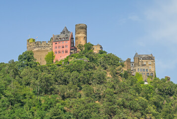 Fototapeta premium Burg Schönburg, Oberwesel, Rheinland-Pfalz, Deutschland