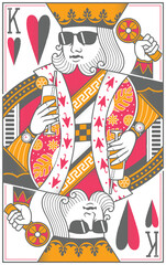 Tropical Court Playing Cards - King Card