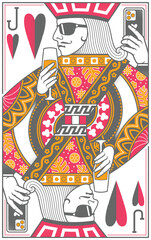 Tropical Court Playing Cards - Jack Card