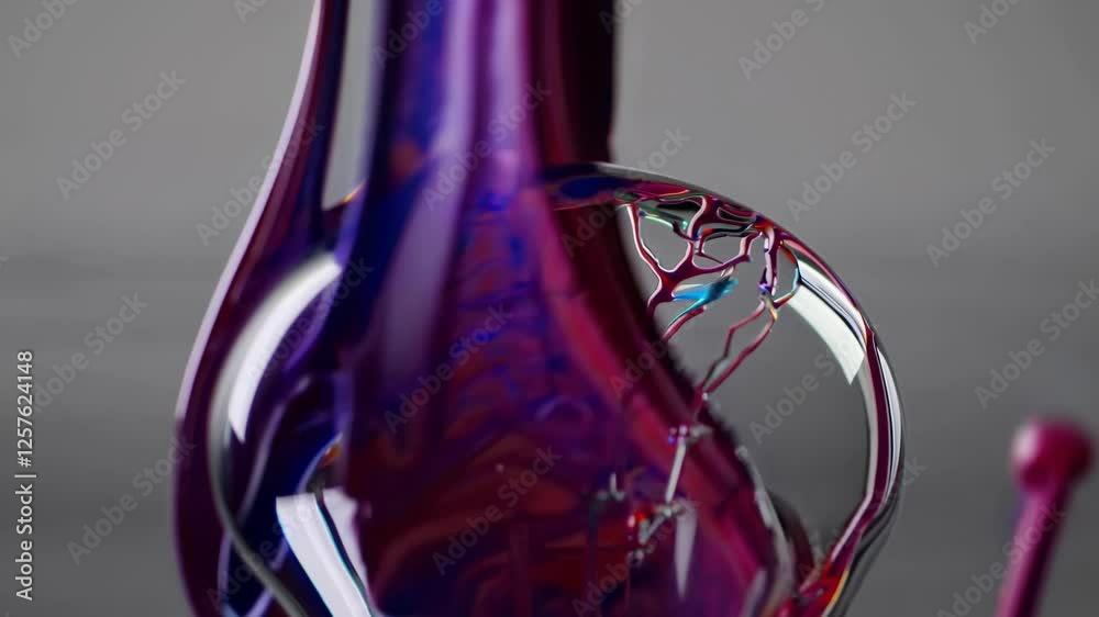 Leinwandbilder Vibrant splashes of colorful paint dynamically bursting from a glowing light bulb, creating a surreal and artistic explosion