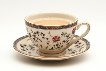 Fototapeta premium Cup Of Tea With Milk Isolated