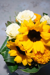 ひまわりの花・夏のアレンジメント