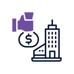 investor dual tone icon. vector icon for your website, mobile, presentation, and logo design.