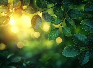 A defocused background featuring a blur of green nature, perfect for an abstract spring wallpaper