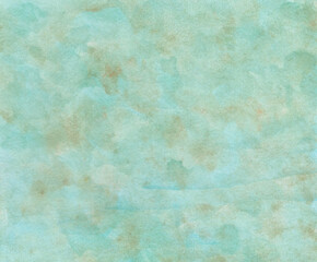 Watercolor painting abstract background or blue with brown abstract watercolor texture backdrop on paper. Template for cover, card or poster. copy space for the text. Hand painted texture style.