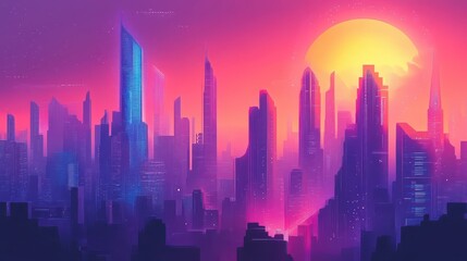 Fototapeta premium Futuristic AI cityscape controlled by deep neural networks, smart automation