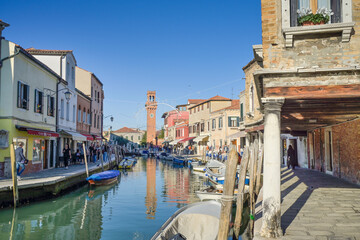 Altbauten, Kanal Rio dei vetrai, Murano, Venedig, Venetien, Italien