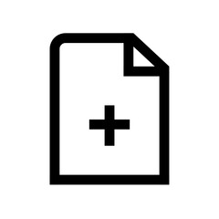 Obraz premium Add-document icon in black and outline style 