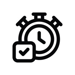 time management line icon. vector icon for your website, mobile, presentation, and logo design.