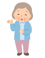 高齢女性　表情ポーズ　シニア　高齢者　後期高齢者