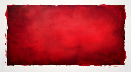 Crimson Abstract Expressionist Painting Rich in Texture and Depth